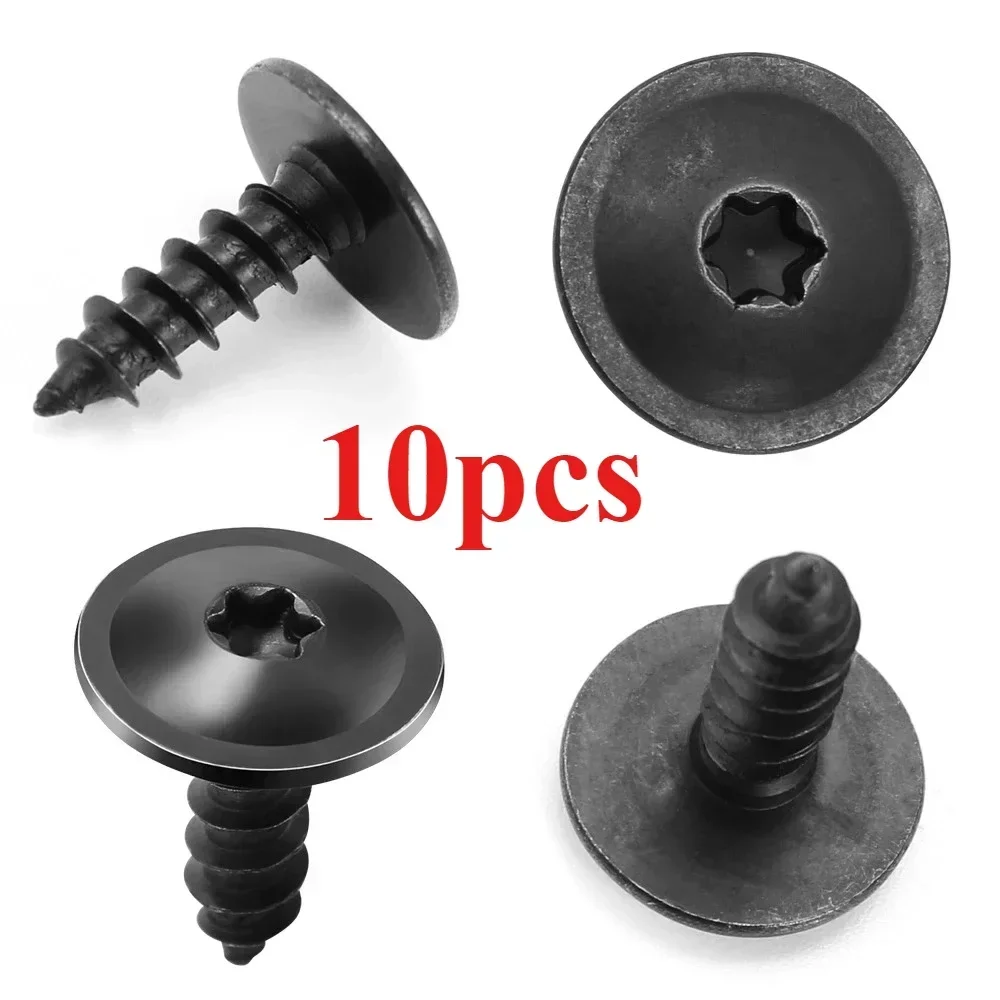 Car Fastener Clips Car Clips Fastener Tapping Screws 10Pcs For VW Polo Golf 4 5 6 7 Beetle MK3 MK4 MK5 MK6 Bora CC Passat B6 B5