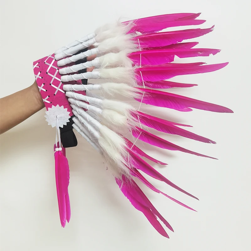 Diadema de plumas con decoración de corona, tocado de estilo étnico,  tocados indios, tocados bohemios, accesorios para el cabello de nativos  americanos para mujeres y hombres, ropa de tendencia : Ropa, Zapatos y  Joyería 