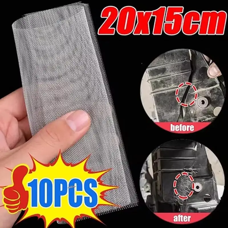 10Pcs 20x15cm 스테인레스 스틸 메쉬 자동차 범퍼 수리 패치 균열 구멍 용접 와이어 네트 가드