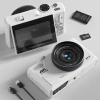 Compact 4K Digital Camera 64MP 18X Zoom for Photography Vlogging YouTube 3'' Flip Screen Flash