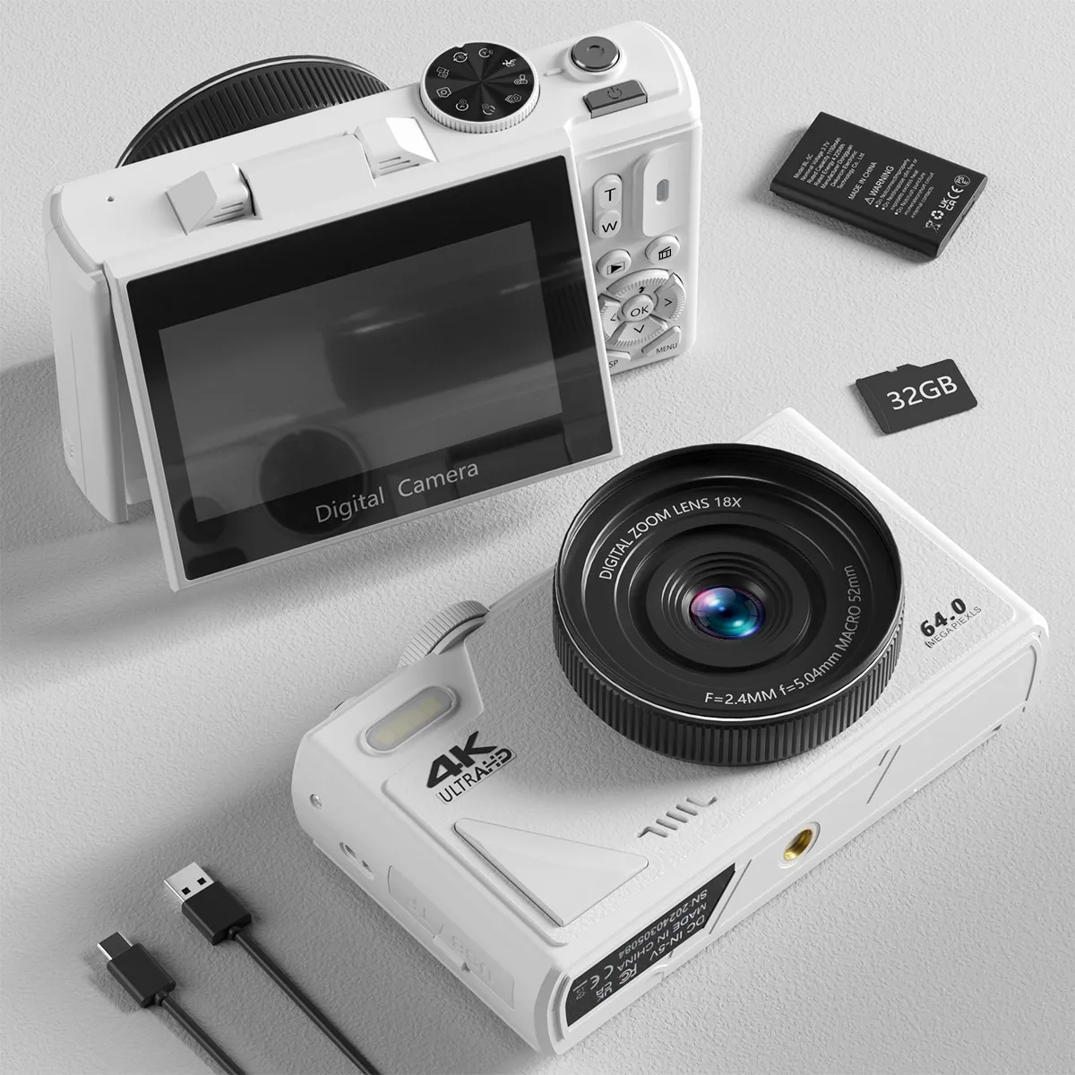 4K 64MP Compact Vlogging Camera with Flip Screenh 1