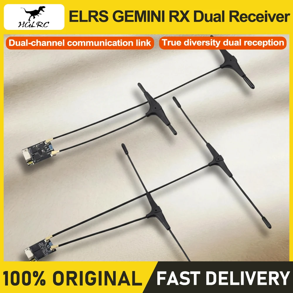 Récepteur ELRS Gemini Dual 2.4G/915Mhz HGLRC - Drone FPV