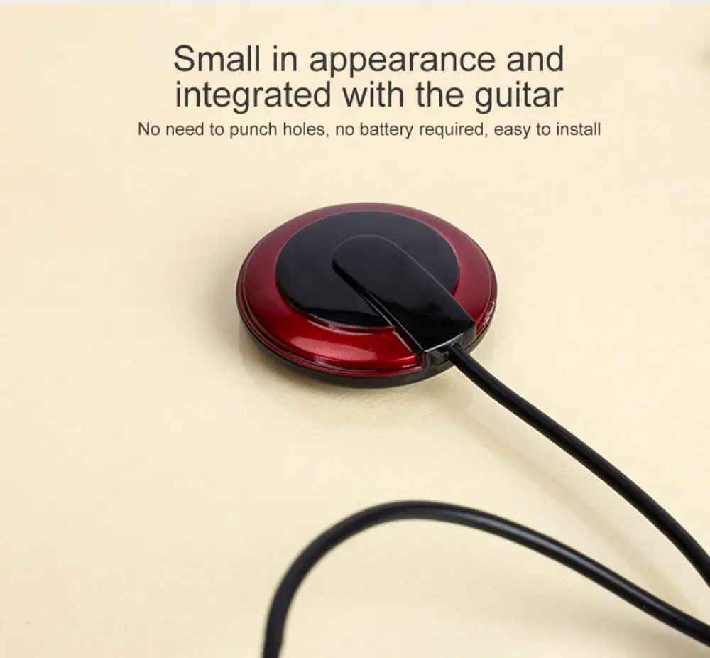 Description Picture 2 of item1pcs Portable Guitar Pickup Professional Piezo Contact Microphone Pickup Easy To Install For Violin Ukulel Guitar Accessories
