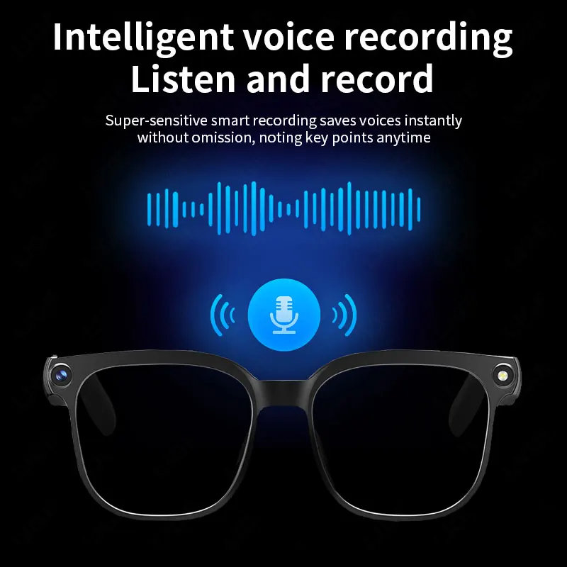 Nuovi Occhiali Smart AI 2026 con 4GB ROM, Registrazione Video HD 1080P, Fotocamera, Chiamate Bluetooth ChatGPT, Traduzione Linguistica, Musica, Occhiali da Sole Uomo - immagine 2
