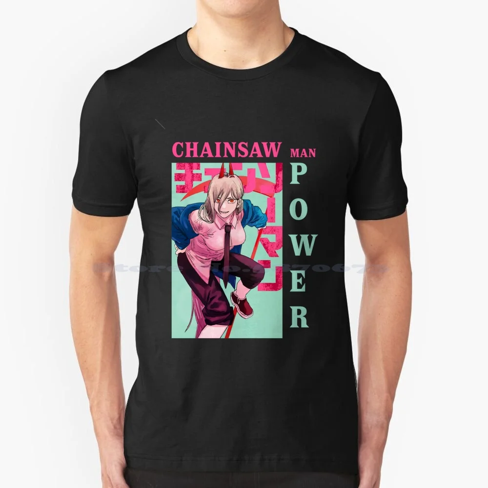 Anime Fan Gift T Shirt 100% Cotone Tee Power Chainsaw Man Chainsaw Man Power Chainsaw Man Anime Manga Denji Aki Hayakawa Kon