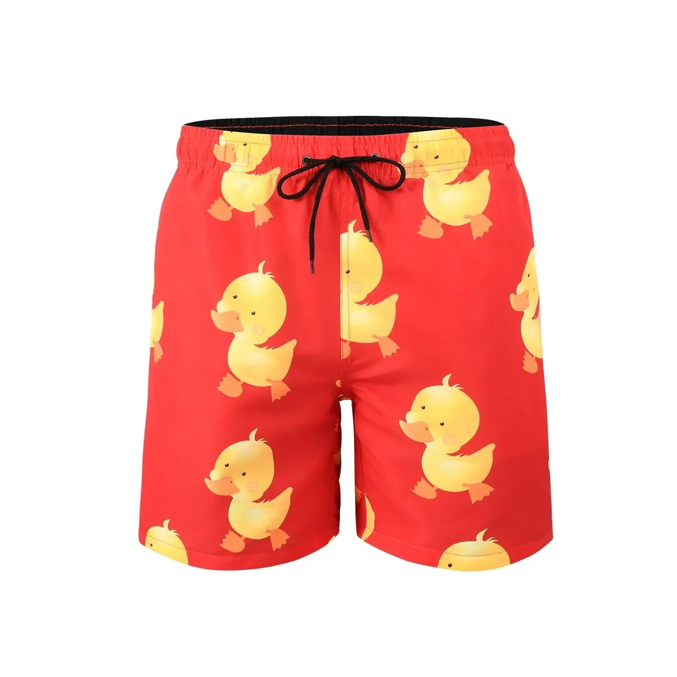 2024 Small Yellow Duck Pattern Printing Men's Shorts New Men's Swimming Shorts Mesh Lining Swimming Shorts