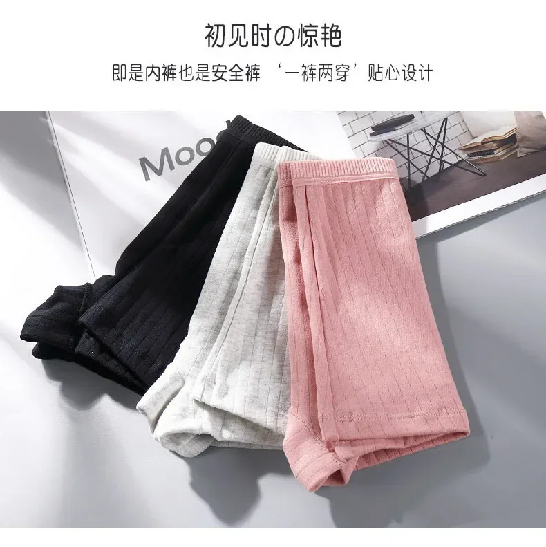Damen-Boxershorts aus Baumwolle, Sicherheitshosen für Frauen, Nahtlose Unterhosen, Einfarbige Bequeme Boyshorts, Sexy Dessous, Damenunterwäsche – Detail 3