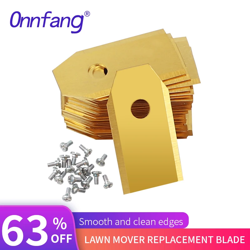 35*18*0.75Mm Lawn Robot Blade Oro Argento Lawn Mover Lama Di Ricambio Per Gardena Husqvarna Automowe Attrezzi Da Giardino