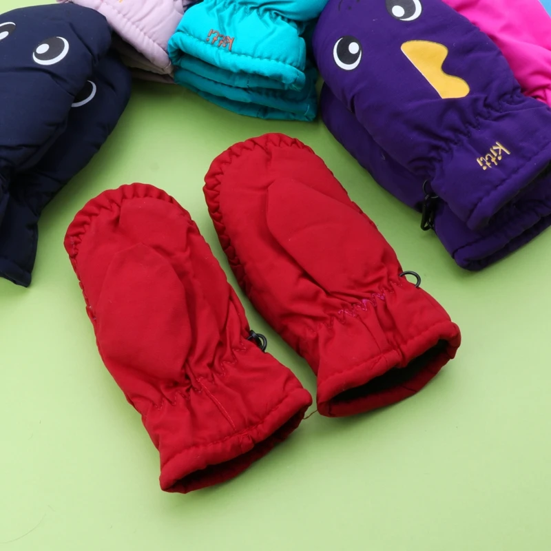 Kids Winter Warm Gloves Windproof For Children Boys Girls Ski Cycling