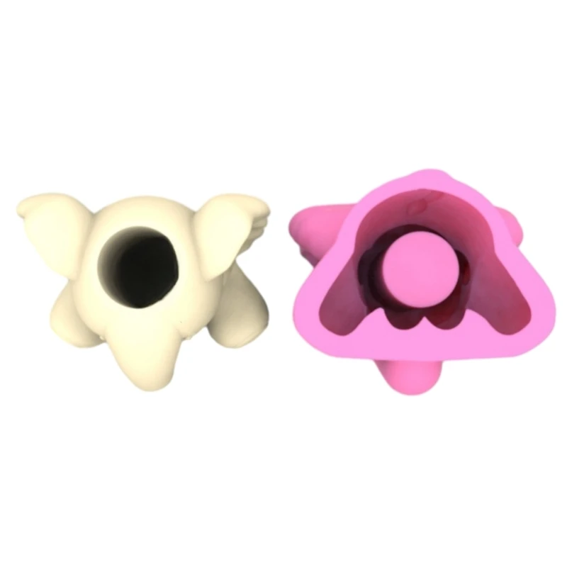 MXME Durable Silicone Mold Elephant Shaped Flower Pots Succulent Planter Pots Mould Pencil Holder Moulds Home Decorations