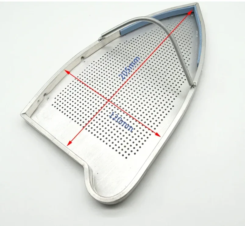 2128 203X119mm Electric Iron Parts aluminum Anti scald protective cover iron shoes with silicone gel edge