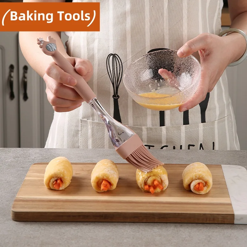 Silicone Spatula Baking Set Cake Mixer Whisk Oil Brush Butter and Cream Spreader Cake Baking Set Kitchen Tools