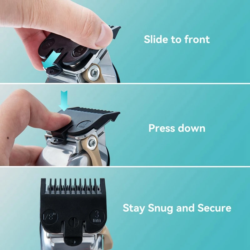 Clipper Guards Set For Most Wahl Clippers And Babyliss FX870 Clipper Guides Replacement 1/16Inch To 1Inch 10PCS