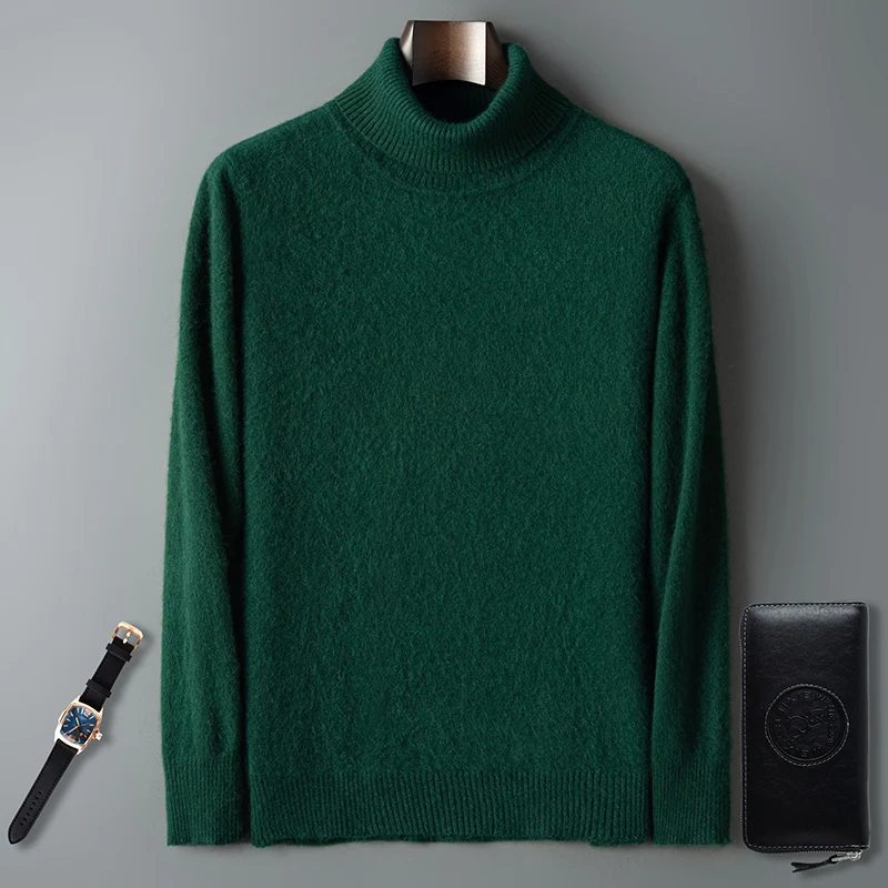 Pull à col roulé en cachemire de vison pour homme, haut chaud, grande taille, hiver, automne, 100%, 2024 1 Pull à col roulé en cachemire de vison pour homme, haut chaud, grande taille, hiver, automne, 100%, 2024 1