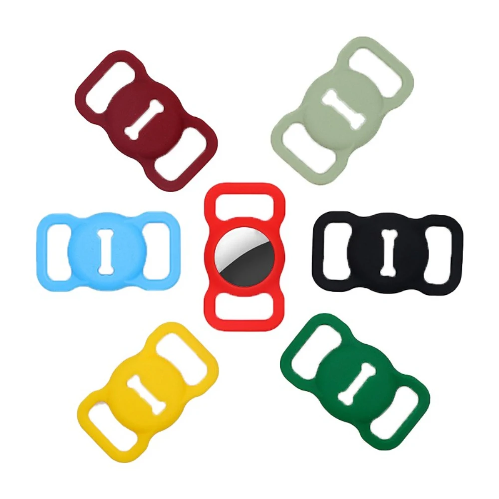 Custodia In Silicone Per Animali Domestici Bones Per Apple Airtag Tracker Dog Cat Collar Loop Per Apple Airtag Cover Per Air Tag Localizzatore Accesso