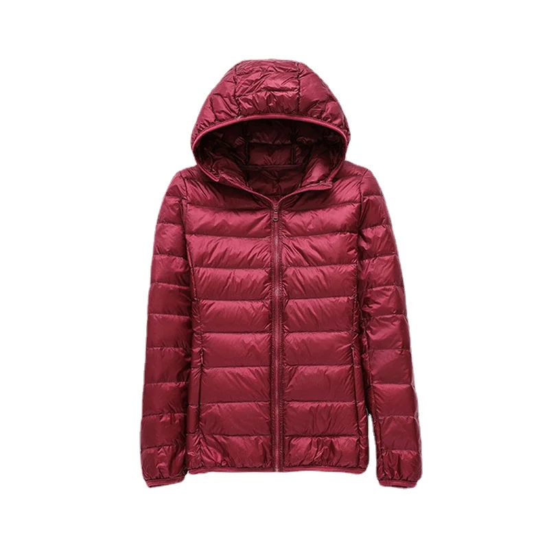 

Women Autumn Winter Down Windproof Padded Parkas Female Portable Outerwear Coat Ultralight Duck Down Thin Jacket Hooded Jackets