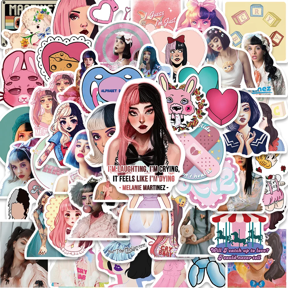 10/50PCS Melanie Martinez Hot POP Singer Stickers for Album Laptop Luggage Guitar Bicycle Skateboard Fridge Graffiti Toy Sticker