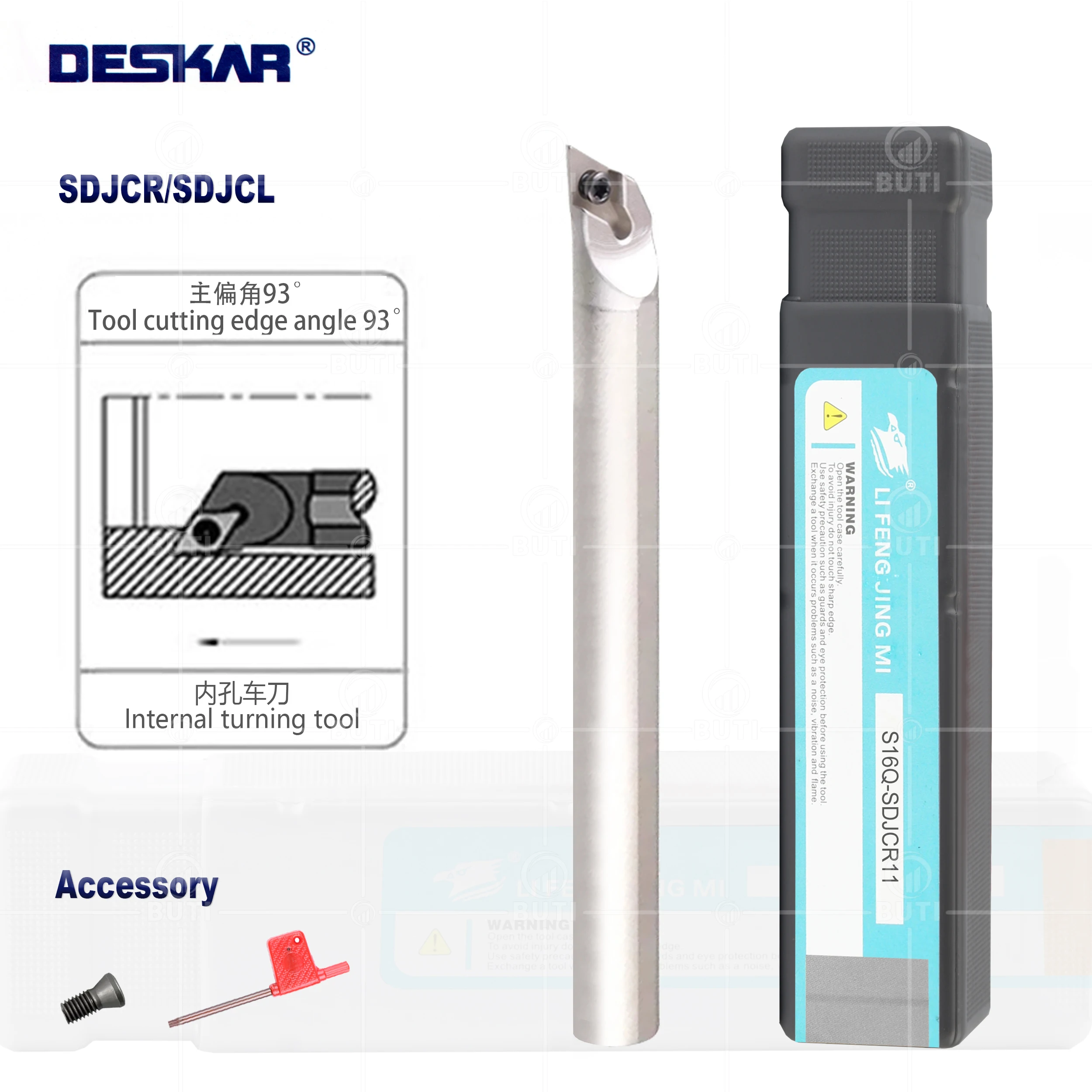 

DESKAR 100% Original Machine Internal Turning White Tools Holder S12M-SDJCR07 S12M-SDJCL07 Lathe Cutter Holder CNC Lathe Tools