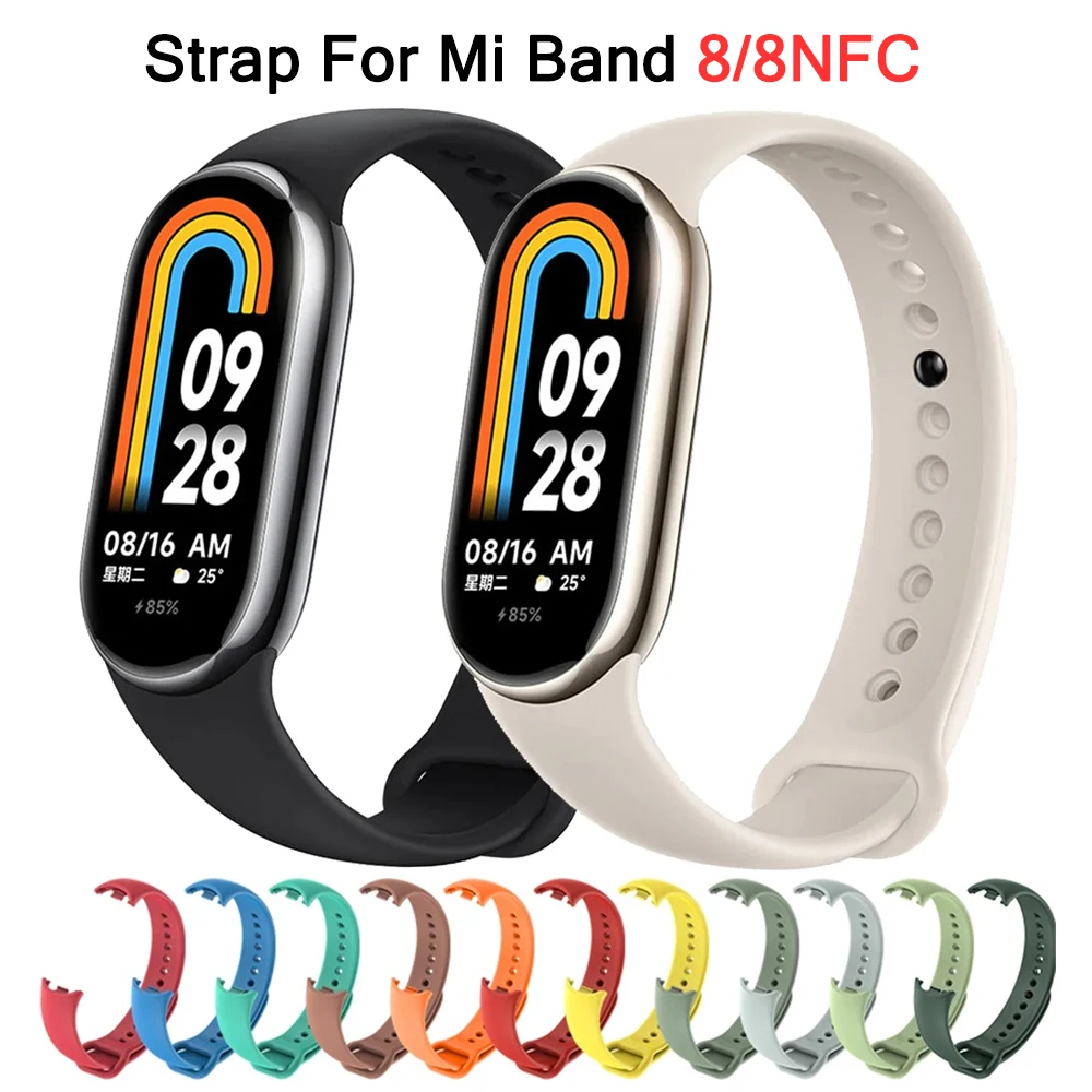 Silicone Wrist Strap Xiaomi Mi Band 8/8 NFC Bracelet Replacement