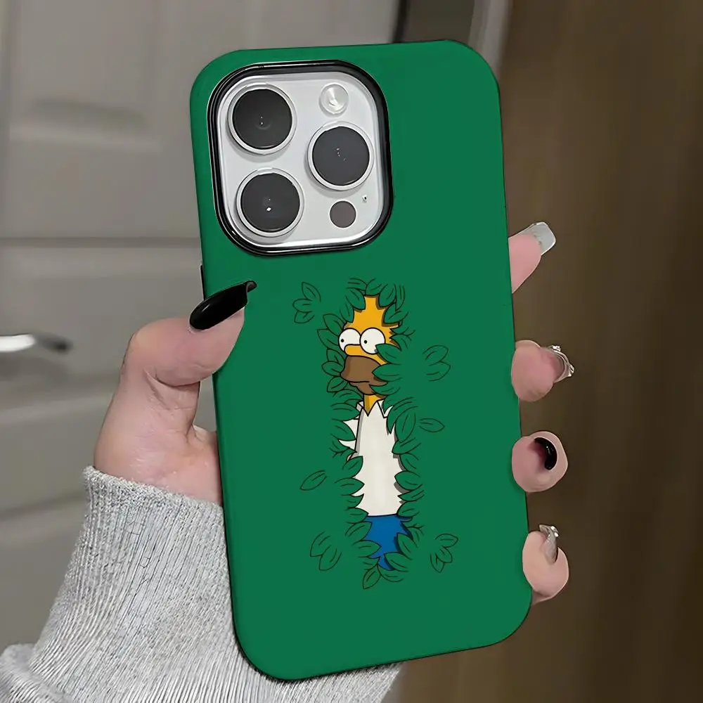 Charming Cartoon Themed Phone Case with Double-Layer Shell Design