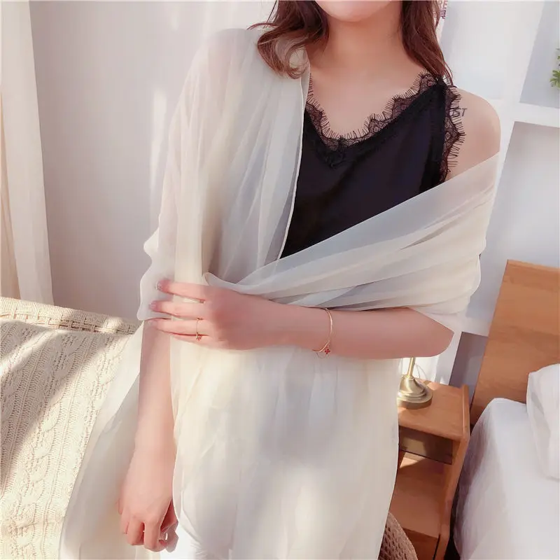 Wedding Shawl Ivory Black White Bridal Bolero Shrugs 120*200CM