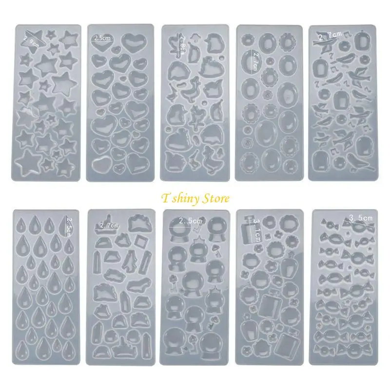 행잉 펜던트 키체인 주조 금형 멀티 스타일 귀걸이 귀걸이형 실리콘 몰드 DIY 공예품 쥬얼리 몰드