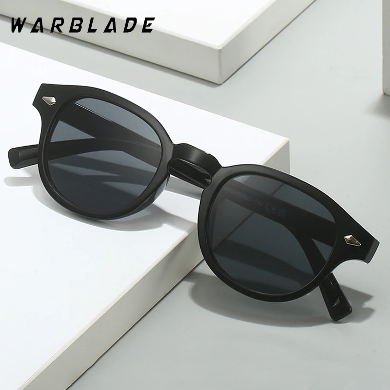 Simple Vintage Round Sunglasses Women Men 2025 Luxury Brand Design Retro Rivet Yellow Blue Lens Square Sun Glasses Female UV400 2