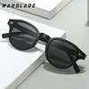 Simple Vintage Round Sunglasses Women Men 2025 Luxury Brand Design Retro Rivet Yellow Blue Lens Square Sun Glasses Female UV400 2
