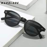 Simple Vintage Round Sunglasses Women Men 2025 Luxury Brand Design Retro Rivet Yellow Blue Lens Square Sun Glasses Female UV400 2