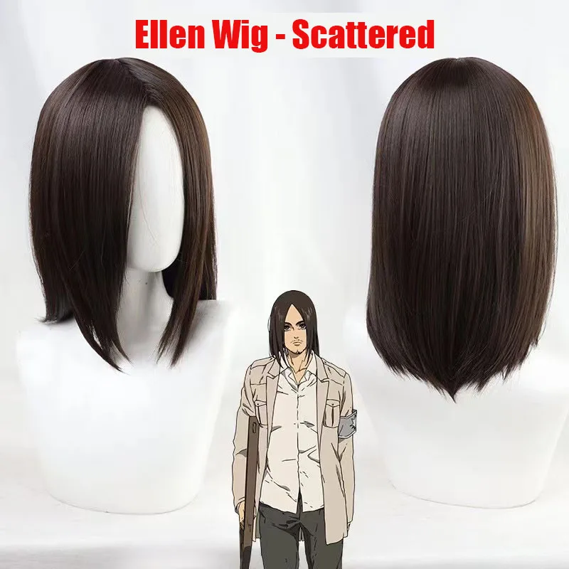 Eren Jaeger Cosplay Costume Anime Attack on Titan Wig Suits Halloween Eren Yeager Cosplay Costume Black Long Trench Coat Adult