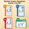 Times Table Chart Multiplication Flash Card with Multi-Math Cards Learning Tool Pop-It Math Fidget Toy Preschool Education 4