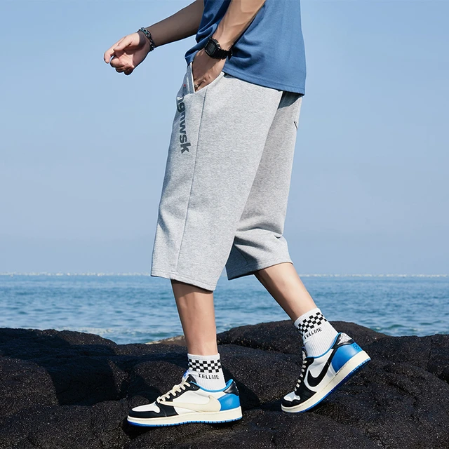 2022 8XL Capris Pants Men's Long Shorts Casual Drawstring Male Bermuda  Sweatpants Male Cotton Summer Clothes Oversize Homme Z422 - AliExpress