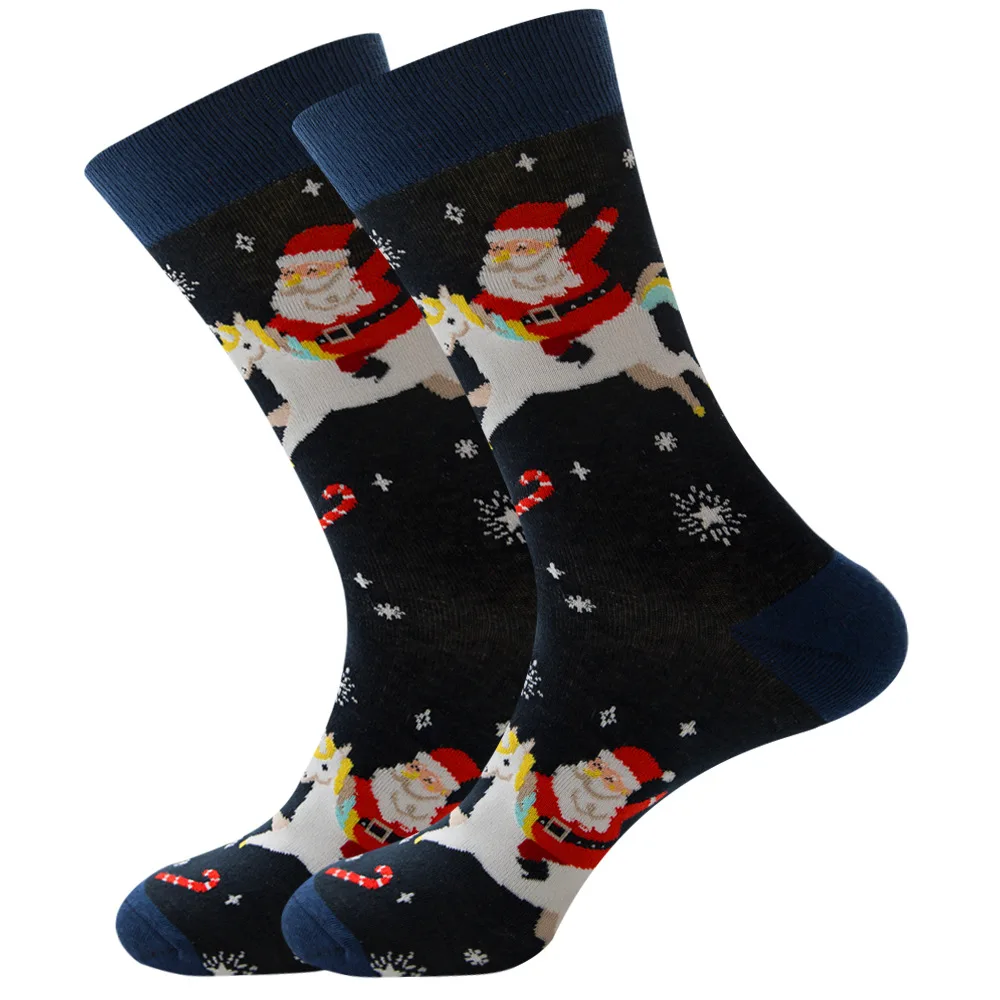 Christmas Socks Colorful Creative Fun Socks Children Cute Sock Christmas Gift Elk Snowman Santa Printed for Men Women