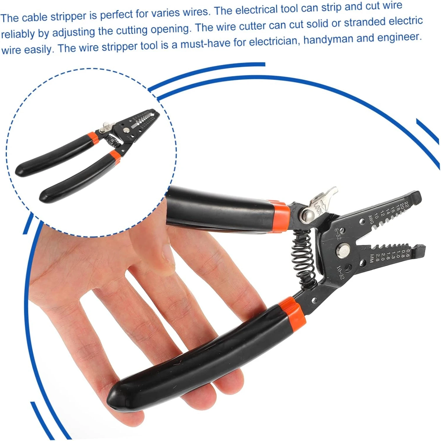 Wire Strippers Multipurpose Tool Electrician Wire Cable Crimp Tool Wire Plier Crystal Branches Power Tools Wire Cutters Heavy Du 6