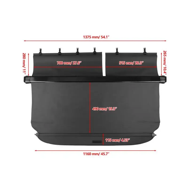 Rear Trunk Partition Board Retractable Cargo Cover Toyota RAV4 2006-2012 Car Interior Accessories Cargo Cover Security Shade