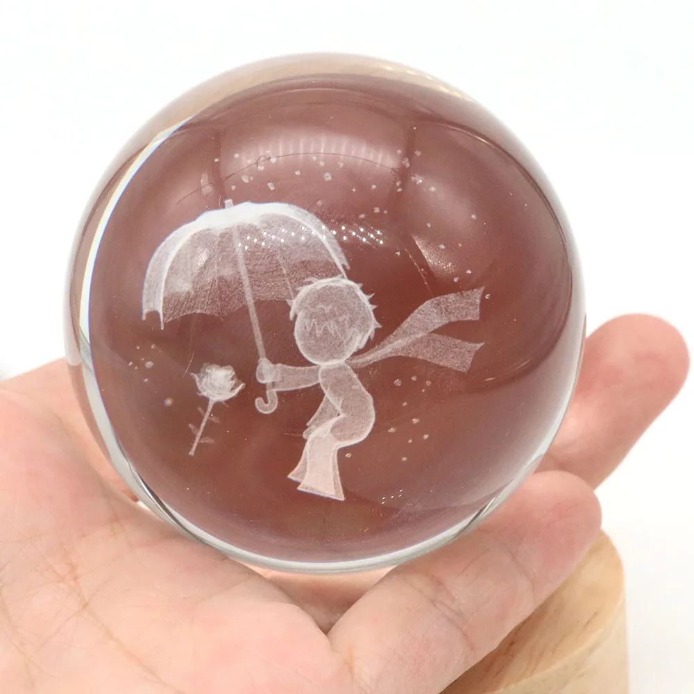 3D Crystal balls Planet Laser Engraved Solar System Globe Astronomy Birthday Christmas Gift LED Glass Sphere Bedroom Home Decor