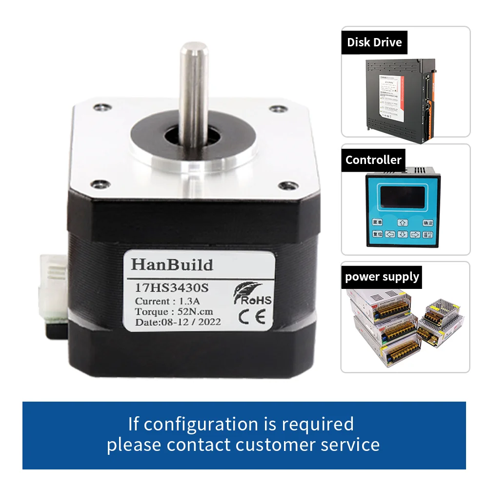 17HS3430S 42 stepper motor 4-Lead 0.4A 2800g.cm 34mm length for 3d Printer 12V Nema17 1PCS