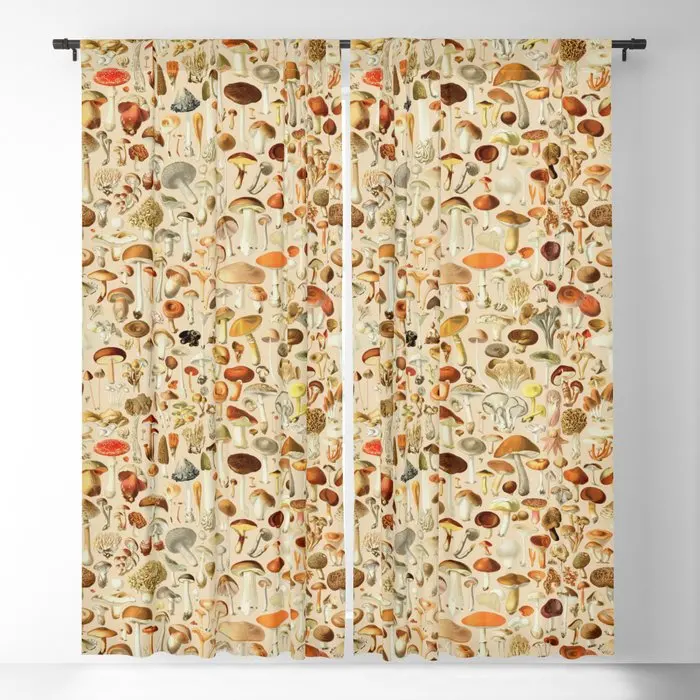 

Vintage Mushroom Designs Collection Blackout Curtains 3D Print Window Curtains For Bedroom Living Room Decor Window Treatments