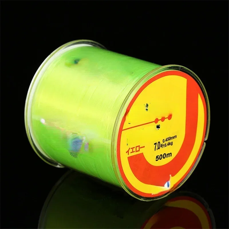 500M Fishing Line Justron Nylon Super Strong Wear-resistant 2LB-40LB 7 Colors Japan Road Pole Nylon for Sea Poles Fishing fishing line