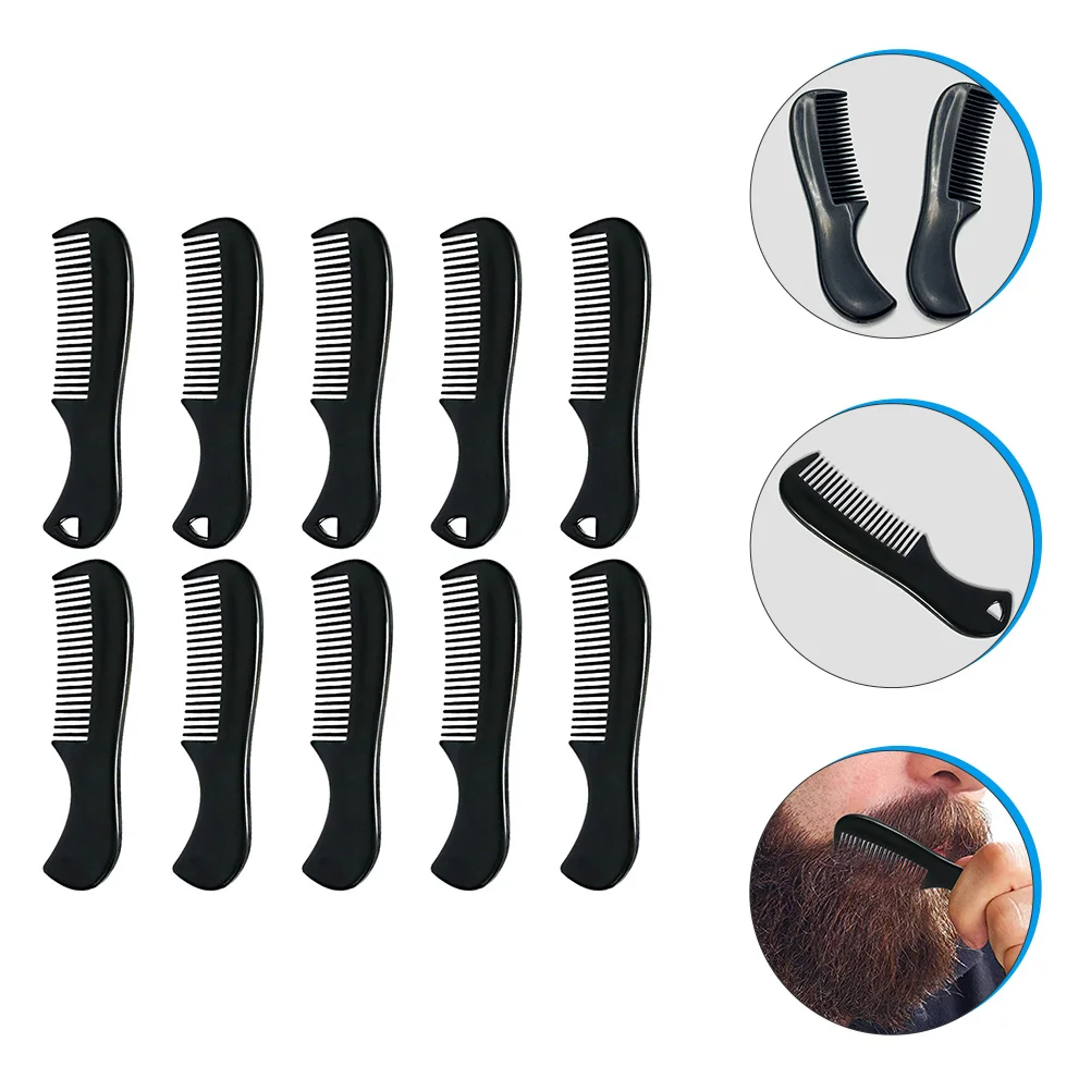 

10 Pcs Mini Beard Comb Pocket Combs for Men Styling Grooming Brush Mustache Portable Hair Straightener Massage Tool
