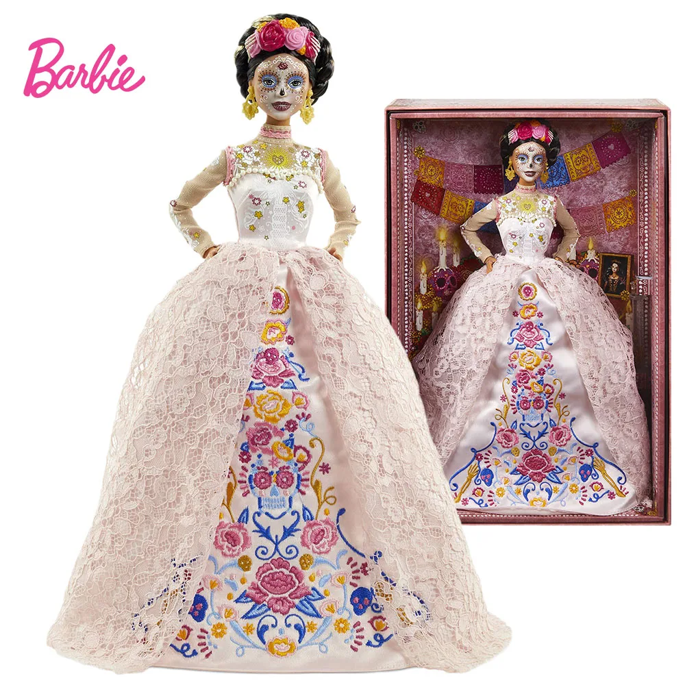 

original Barbie Signature Dia De Muertos 2020 Doll (12-in Brunette) in Embroidered Lace Dress and Flower Crown girl toys