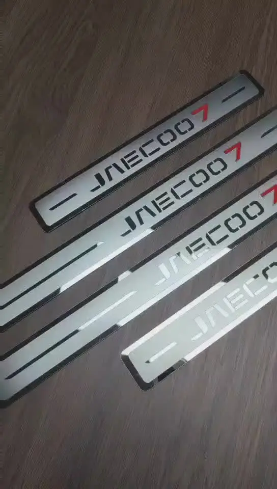 Накладка на порог двери для CHERY JAECOO J7 2023 2024 Стайлинг отделка из нержавеющей стали