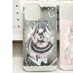 Kawaii Pink Anime Maid Phone Case - Creative Y2K Design - iPhone 12 Pro (A01)