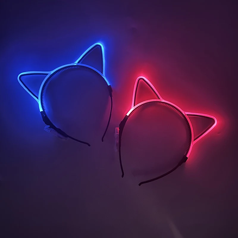 Halloween Headband Anime Accessory Luminous LED Glow Bow Ties for Girls Women