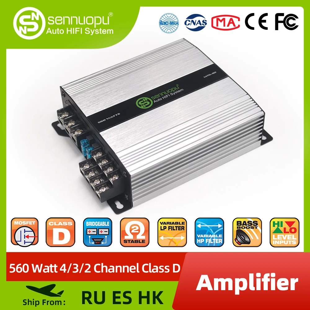 Sennuopu M70.4 High Power Anfi Audio Amp Mini Car Amplifier Amfi Sound