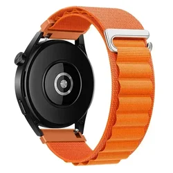 Alpine Loop Nylon Strap - 22mm Sport Bracelet in Vibrant Colors - CMF Watch Pro (Orange)