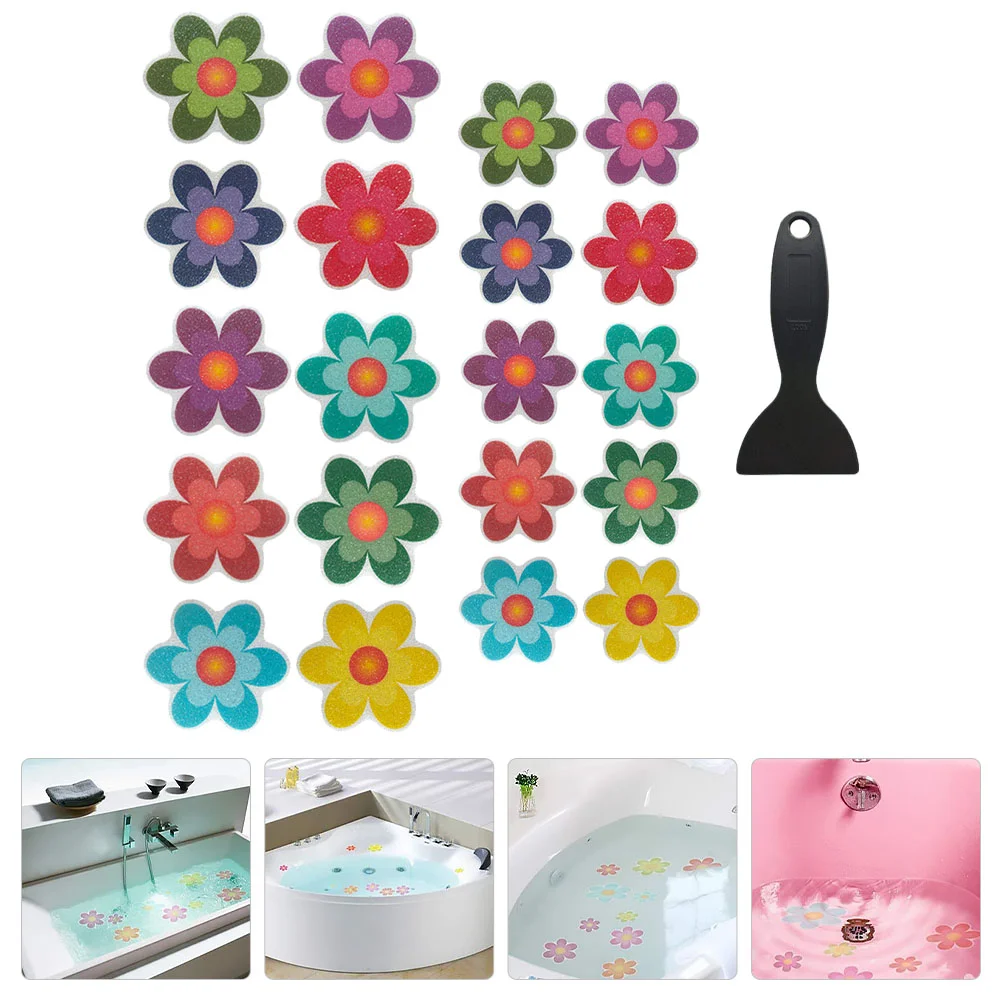 

Anti-skid Stickers for Flowers Anti-slip Bathroom The Kids Cartoon Decals Pvc Bathtub Sunflower