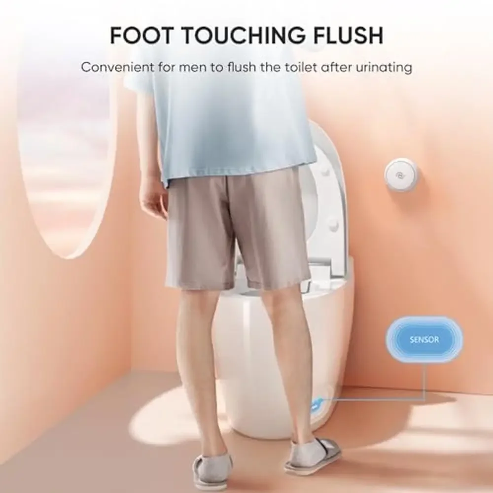 Tankless Smart Toilet with Auto Flush Heated Seat Remote Control Soft Close Nightlight 3