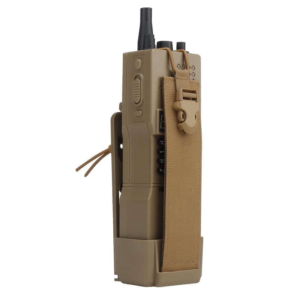 Tactical BB Balls Loader Box Electric Counting PRC-152 Radio Model Pouch Compatible MOLLE Vest Airsoft M4 5.56 BBs Storage Case