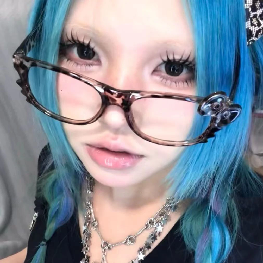 Eyeglasses Frames Women Fashion Korean Kawaii emo Harajuku Cute Y2k